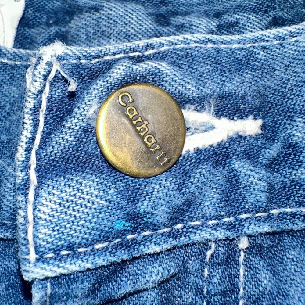 Carhartt VTG Painter Pants Denim Blue Workwear Jeans Distressed Grunge‎ Artcore